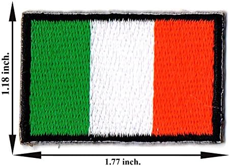 Ireland Flag 1.81"x1.26" Appliques Hat Cap Polo Backpack Clothing Jacket Shirt DIY Embroidered Iron on / Sew on Patch