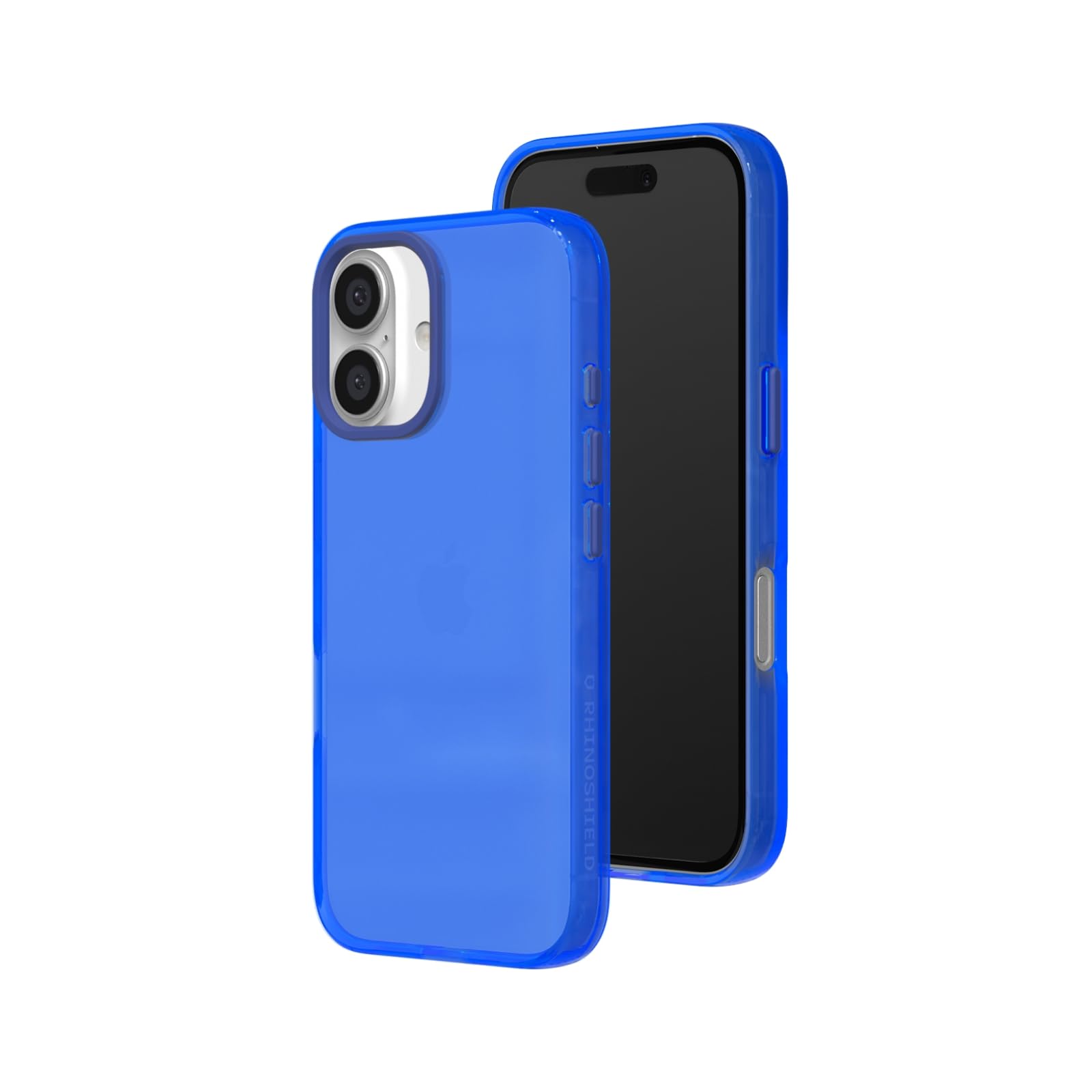 RHINOSHIELD JellyTint Transparent Protective Case Compatible with [iPhone 16 Plus] | Exceeds Military Drop Standards, Scratch Resistant, Shockproof, Camera Control Cutout Design - Cyber Blue