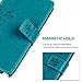 MOLLYCOOCLE Galaxy Note 4 Case, Natural Luxury Butterfly Stand Wallet Purse Blue PU Leather Credit Card ID Holders Design Flip Folio TPU Soft Bumper Ultra Slim Fit Cover for Samsung Galaxy Note 4