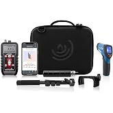 Tramex Flooring Installer Kit FINSK, Infrared Surface Thermometer | CMEX5 Digital Meter, Heavy-Duty Pin Probe, Check Concrete &amp; Wood Moisture, Humidity, Temperature, Dew Point Pre Floor Install