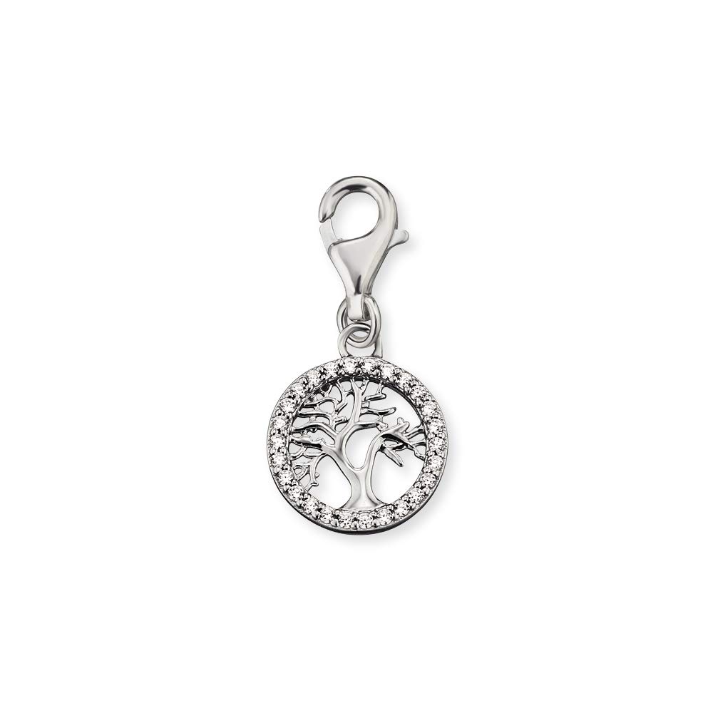Engelsrufer -Clasp Charms 925 Sterling Silver Cubic Zirconia ERC-LILTREE-ZI