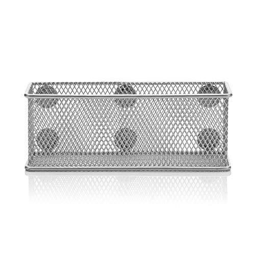 Wire Mesh Organizer Baskets Set of 3 Silver Supply
