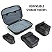 USA GEAR Diabetic Supplies Travel Case with 3 Removable Pouches, Hard Shell Protection - Diabetes Travel Case to Carry Glucose Monitor Kit, Test Strips, Lancets, Insulin Pens, and More - Black