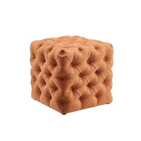Amazon Com Tufted Velvet Ottoman Simple Modern Footstool