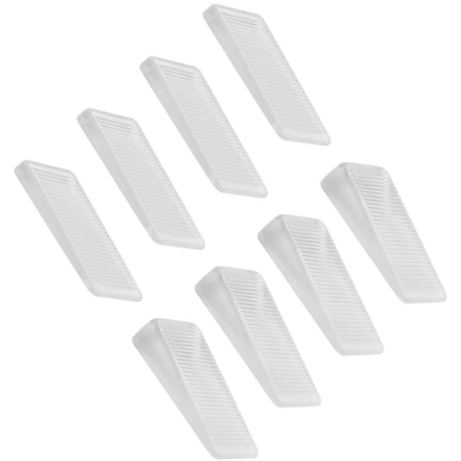 8 Pcs Table Wedge Clear Shim, Plastic Shims Levelers Adjustable Blocks Furniture Wedges, Leveling for Hot Tub Toilet Restaurant Appliance Door Stops