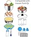 Fopurs 6 Quart Pressure Cookers Accessories Set, Compatible with Instant Pot 6 Qt, Steamer Baskets with Divider, Glass Lid, Egg Bites Mold, Springform Pan, 5 Cooking time Magnets and more, 18 pcs