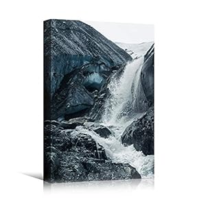signwin Canvas Wall Art Mountain Waterfalls Landscape Multicolor...