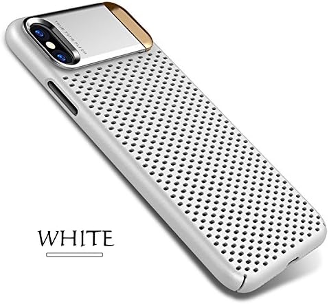 Mercury Angels Breathing Iphone X Case/Honeycomb Design/Invisible Stent Perfect Protection Case for iphone X (White, iphone X)