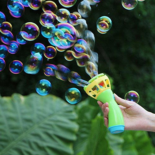 NV Bubble Gun Shooter Maker Kit Blower Machine for Kids,Set of 2, with Soap Dishes, Manual Wands and Screwdriver (Color may Vary)
