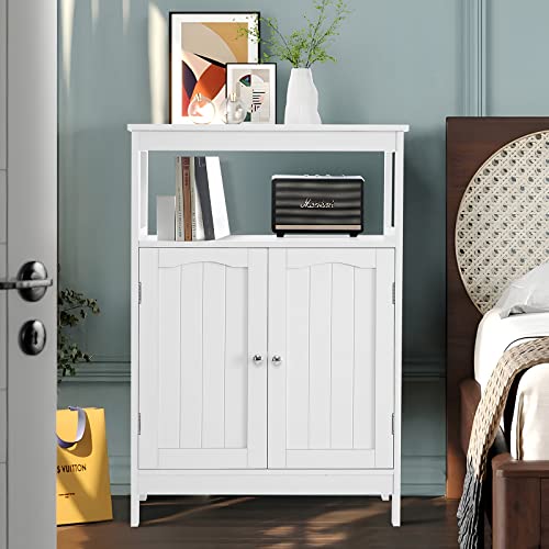 Iwell Bathroom Floor Bathroom Storage with Double Door