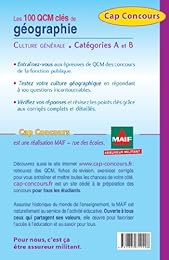 Les  100 QCM clés de géographie