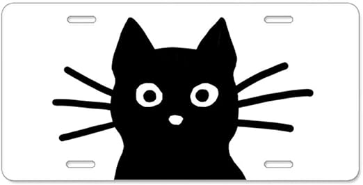 Amazon Com Cafepress Black Cat Hitch Cover Aluminum License Plate Front License Plate Vanity Tag Home Kitchen