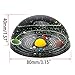 OwnMy Solar System Ball 3 Inch Half Crystal Glass Ball Sphere Decorative Art Paperweight - Best Gift and Home Decor (Black)