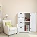 Homfa Bathroom Floor Cabinet, Off White (White)