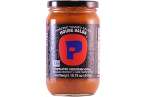 Roasted Tomato Salsa, Award-Winning HOUSE SALSA Authentic Mexican Recipe, Mild Flavor, Locally Sourced Ingredients, Non GMO, Gluten Free, Vegan, From Papalote Mexican Grill, Mission District, San Francisco 15.75 oz Jar, (Single Jar, Original House Salsa)