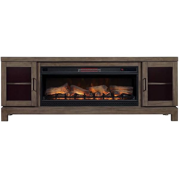 Amazon.com: Berkeley 76-in Infrared Electric Fireplace TV Stand in Spanish  Gray - 42MM6018-I614 : Home u0026 Kitchen