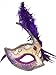 Masquerade Mask Halloween Ball Mask Christmas Costume Party Mask with Feather