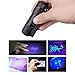 Ulako 6 UV Ultra Violet Black light 9 LED Flashlight Torch for Pet Urine Detector Dog Urine Pet Stains and Bed Bug Detector Fluorescent Agents Mask Passport