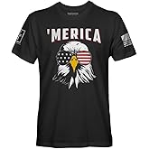 Cool Freedom Eagle USA Men' Patriotic T-Shirt