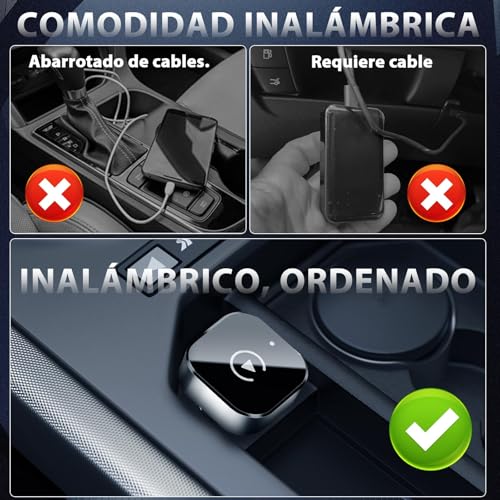 AINIFREE 2026 2 in 1 Wireless CarPlay Adapter, Mini Wireless Adapter, CarPlay and Android Auto, No Latency, Mini USB Design, Car Accessories, Compatible with iPhone and Android
