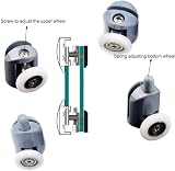 YUANQIAN 8 Pack Shower Door Rollers Wheels 25mm Curved Fit (4/4) view 7