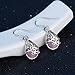 Earrings,kaifongfu Wedding Jewelry Cat's Eye Style Fashion Love Wishing Pool Wedding Earrings for Valentine's Day (Pink)