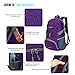 ZOMAKE Lightweight Packable Backpack 35L - Light Foldable Backpacks Water Resistant Collapsible Hiking Backpack - Compact Folding Day Pack for Travel Camping(Purple)