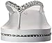 Skechers Cali Women's Vinyassa-Sticks & Stones Flip Flop, White/Silver, 8 US/8 B US