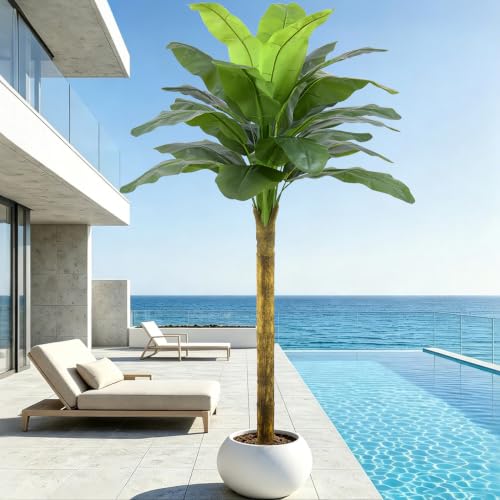 Fsslower Artificial Banana Tree 8.2FT with 21 Leaves