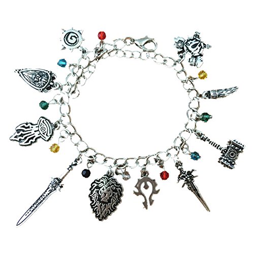 Blue Heron World Of Warcraft 10 Logo Charms Lobster Clasp Bracelet w/Gift Box