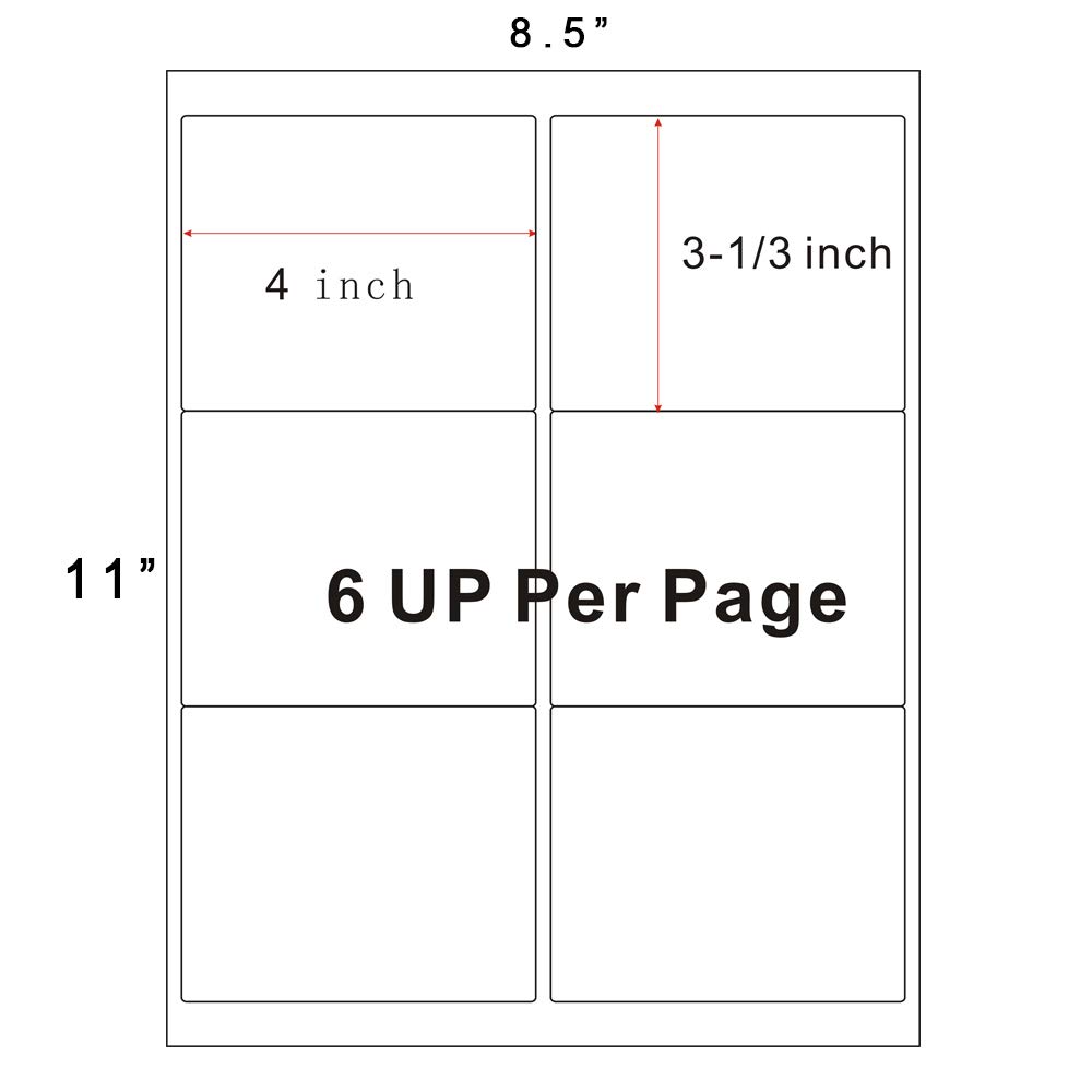 Labels &amp; Stickers Address Labels 1000 Sheets of 6 Per Sheet White Blank ...
