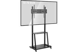 OMNINEXHUB Smart Board Stand with Wheels for 43-65 inch Interactive Whiteboard,Height Adjustable Mobile Rolling Stand for Classroom & Office, Holds up to 300lbs, Whiteboard Portable Cart on Wheels