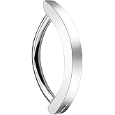 Hnxnskt Hoop Belly Button Ring Hypoallergenic Titanium Clicker Belly Button Rings 14mm Navel Rings for Women Floating Long Bar Navel Piercing Jewelry 14G