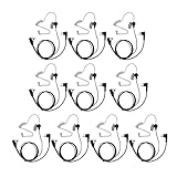GoodQbuy 2 Pin PTT Mic Covert Acoustic Tube Earpiece Headset for Motorola Two-Way Radio RMM2050 GP300 CP200 PR400 CLS1110 (Pack of 10)
