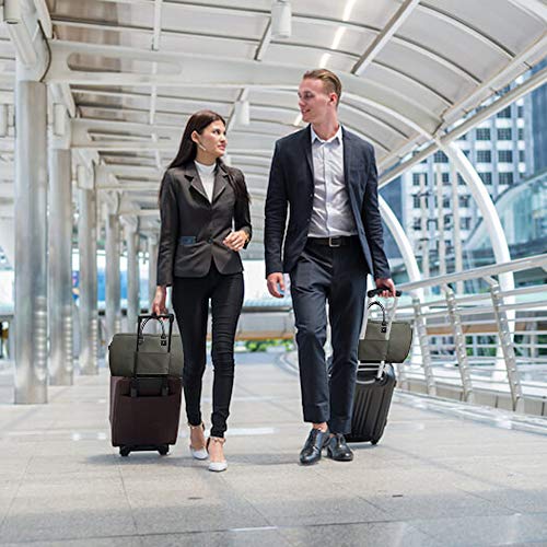 Large Garment Duffle Bag Convertible Fit Suit Weekend Travel Carrier with Quick Access Shoe Poch, Black - Thumbnail 7