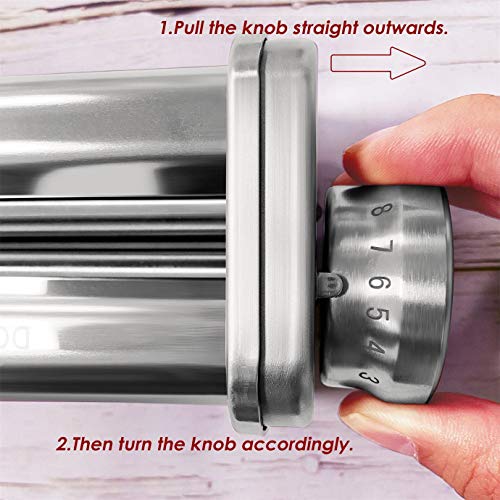 InnoMoon 3Piece Pasta Roller & Cutters Attachments Set for KitchenAid