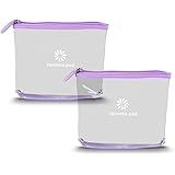 Squeeze Pod TSA Approved Clear Toiletry Bag, Small Quart Size Carry On Bag for Travel Size Toiletries & Cosmetics - Durable P