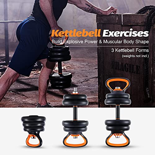 ZELUS Kettlebell Grip for Dumbbell, Kettlebell Handle for Plates, 6 in