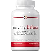 Stop Aging Now - Immune Support - with Vitamin C, Vitamin D3 and Mushroom Complex - 60 Vegetarian Capsules