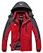 Wantdo Men's Waterproof Mountain Jacket Fleece Windproof Ski Jacket US M  Red M