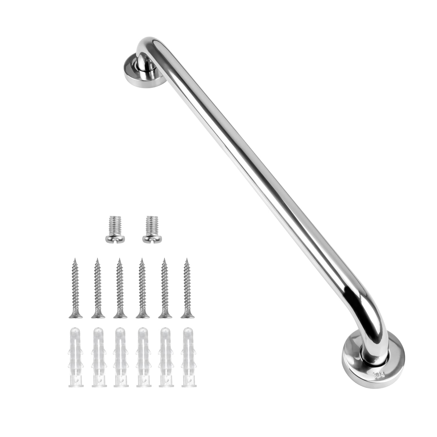 supregear Bathroom Grab Rail - 304 Stainless Steel Shower Handle (50cm/20), Safety Hand Rails for Kitchen Bedroom Bathtub Steps, Balance Support Grab Bar for Elderly, Disabled, Adults, Children