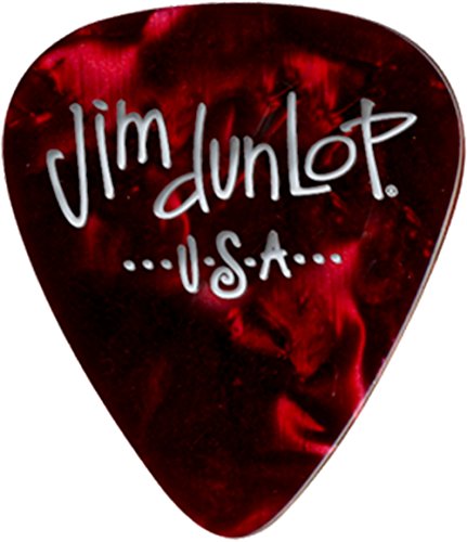 Dunlop Premium Celluloid Classic Guitar Picks 1 Dozen Red Pearloid Thin