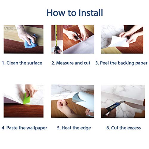 VEELIKE Kitchen Backsplash Wallpaper Peel and Stick Aluminum Foil