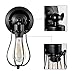 Wire Cage Wall Sconce Angle-Adjustable Socket Industrial Wall Light Vintage Style Wire Metal Cage Sconce Indoor Wall Light Fixtures(Black)