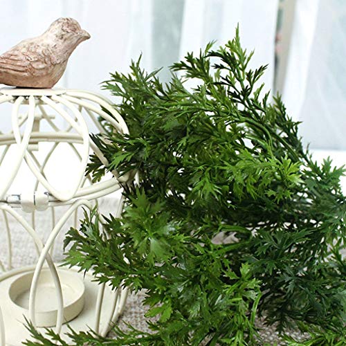 2 Bunches Plastic Artificial Parsley Grass Rosemary Plants fit for Home Garden Decoration