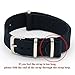 CIVO Watch Bands Premium Ballistic Nylon Watch Strap Stainless Steel Buckle (Black, 18mm)