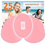 Fixic Patches for G4 G5 - Waterproof Adhesive - Oval - Pre Cut - Best Fixation for G4 G5 - Pack of 25 (Pink)