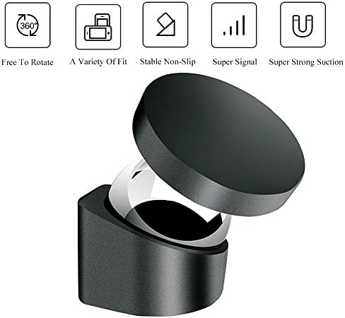 AIDOUT Car Mount Universal Magnetic Dashboard Cell Phone Holder for iPhone 5 6 7, GPS, Smartphone, RV, Truck - Easy to Use with Extra Metal Plates - Safety with Your Mobile Phone