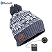 Zibaar Bluetooth Beanie Bluetooth Hat Bluetooth Beanie Hat Wireless Headphone Beanie Hat, Beanie Headset with Removable Bluetooth V4.1 Stereo Bluetooth Headphone, Hands Free Talking- Grey with Pompom