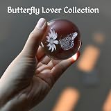 IFOLAINA 60mm Crystal Ball 3D Butterfly Paperweight Glass Sphere Decoration view 5